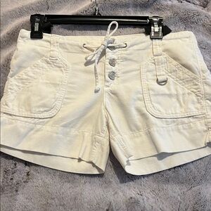 Women's Juicy White Corduroy Shorts
